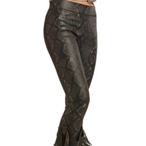 Pandhandle Slim Rock & Roll Cowgirl Snake Print Leggings